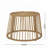 Elaine Wicker Wrapped Side Table with Cage Design, Perfect for Boho Outdoor Decor and No Assembly Required.