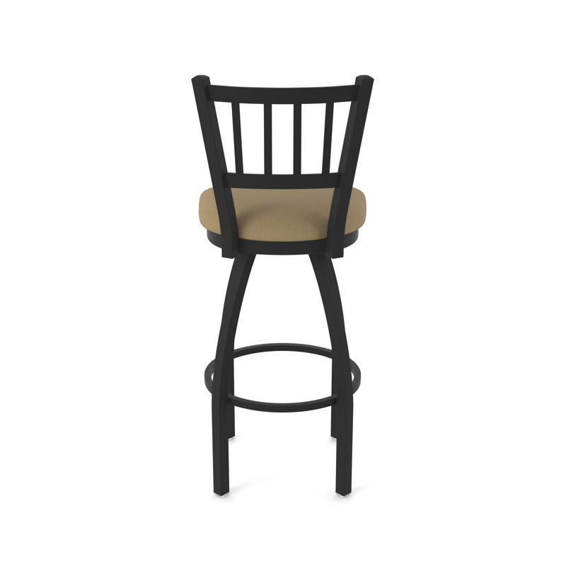 Tabouret pivotant 810 Contessa, Vinyle - chaume Canter, Noir froissé, Très grand (siège d'une hauteur de 36 po)
