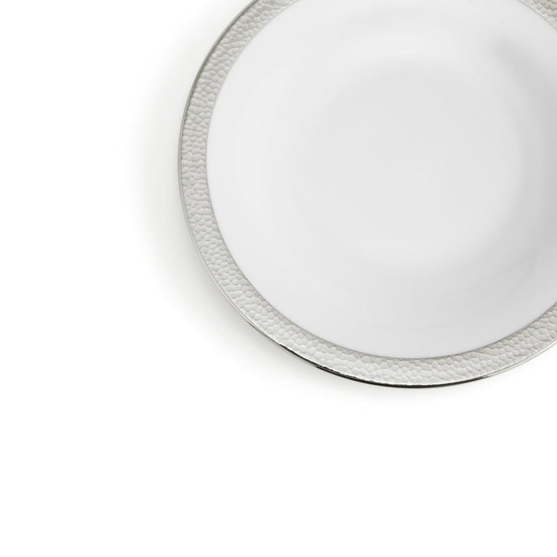 Smith Handmade Porcelain Appetizer Plate, Platinum