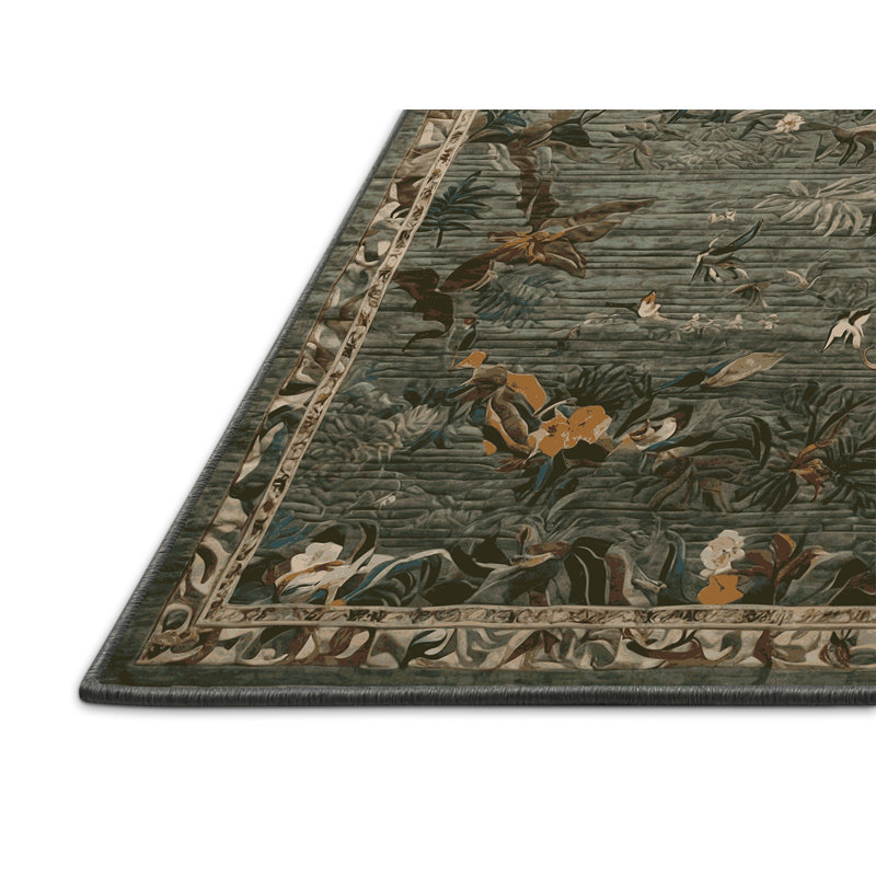 Silky Soft Plush Brown Area Rug, Square 3'