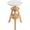 Tabouret de comptoir pivotant en bois franc massif de 18,9 à 25,2 po Hiltrun