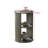 Round Side Table with Storage, 3-Tier Small Accent End Table for Living Room, Bedroom, Bedside, Office, Space-Saving Nightstand - Grey-959786757