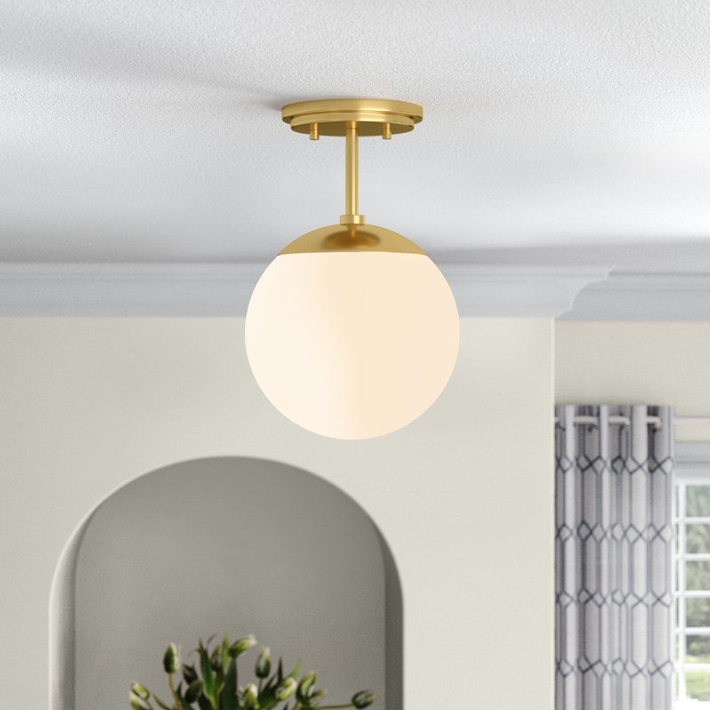 Plafonnier semi-encastré 1 lumière 7,75 po Bairn