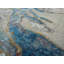 Odyssey Modern Clouds Ocean Coastal Distressed Beige Turquoise Aqua White Wool and Natural Silk Hand-Knotted Area Rug