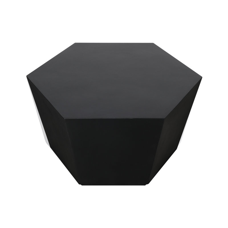 Table basse hexagonale 28 po, Noir, noir, noir, noir