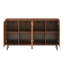 Buffet rustique Mid-Century 59 pouces avec portes et pieds géométriques Ruston
