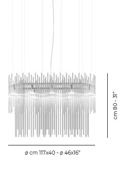 Diadema 10 - Light Pendant, Glossy Chrome