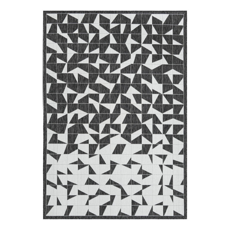 Tapis intérieur / extérieur d'extérieur moderne, Rectangle 7 pi 1 po x 10 pi