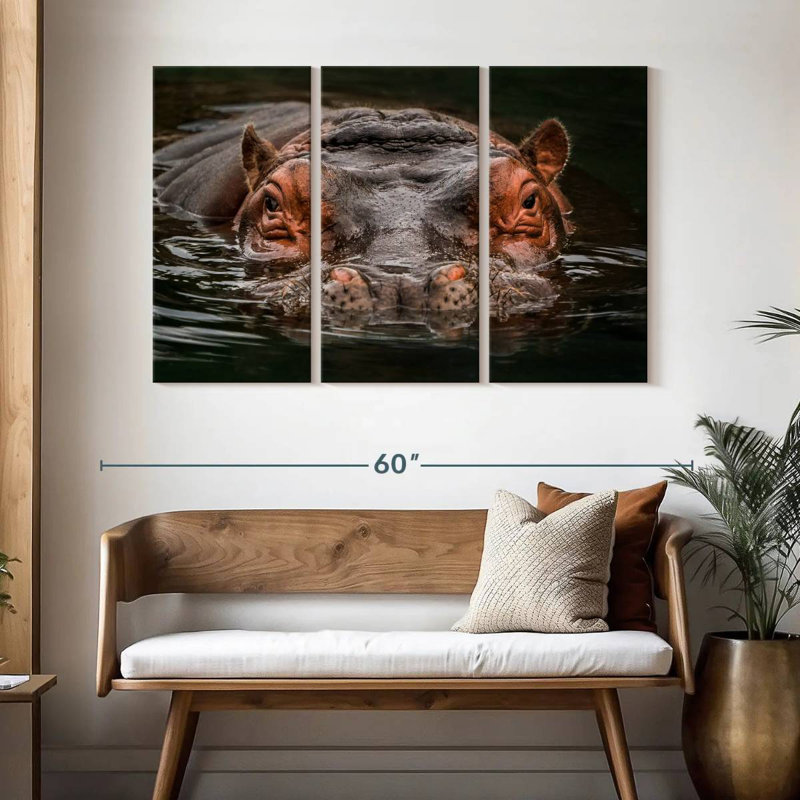 Brampt Submerged Hippo, 32" H x 50" W