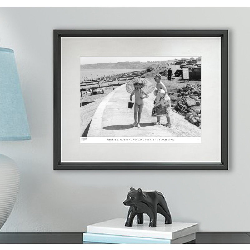 Minster, Mother And Daughter, The Beach C1952 by Francis Frith - Single Picture Frame Print, 40cm H x 50cm W x 2.3cm D