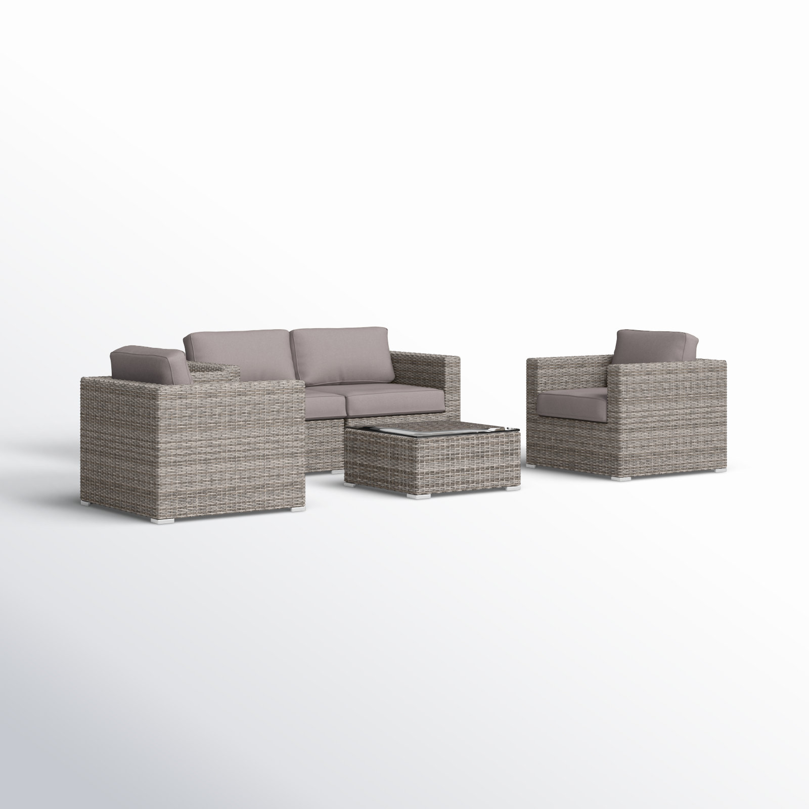 Estes 4-Person Sunbrella® Patio Seating Group, Sunbrella Taupe