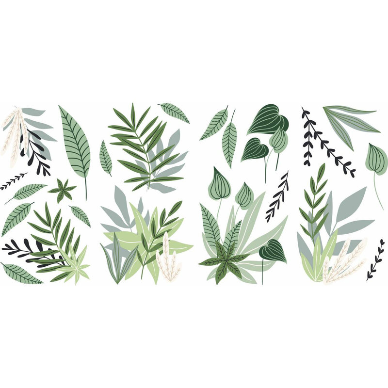 Adhésif décoratif feuilles tropicales
