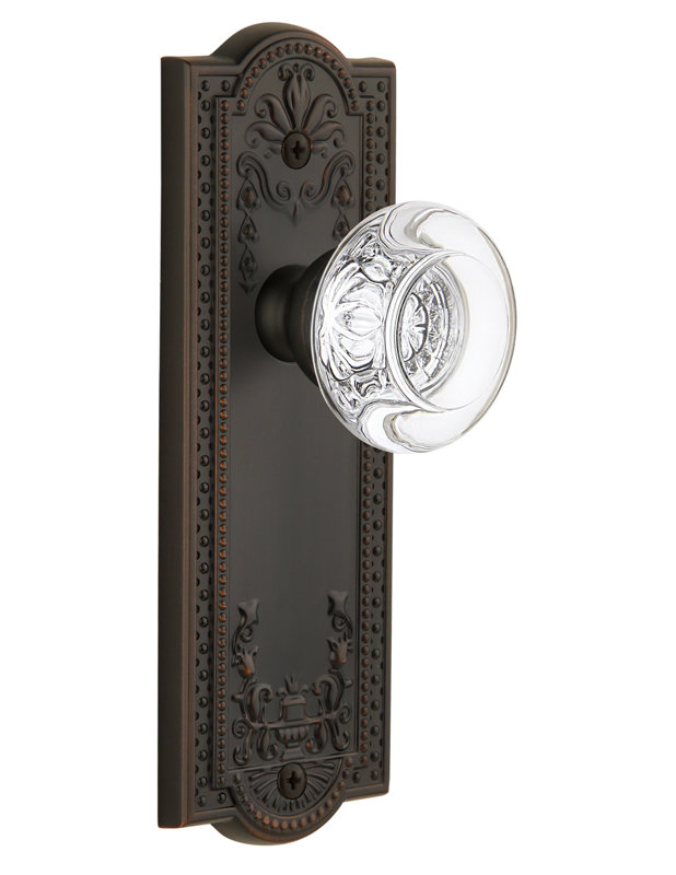 Grand mannequin en plaque Parthénon avec bouton de porte en cristal Bordeaux, Bronze intemporel