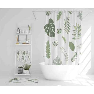 Nexhmedin Polyester Shower Curtain Set