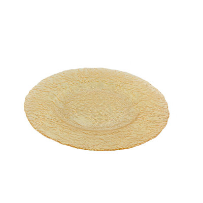 Set Of 4 Textured Chargers Amber