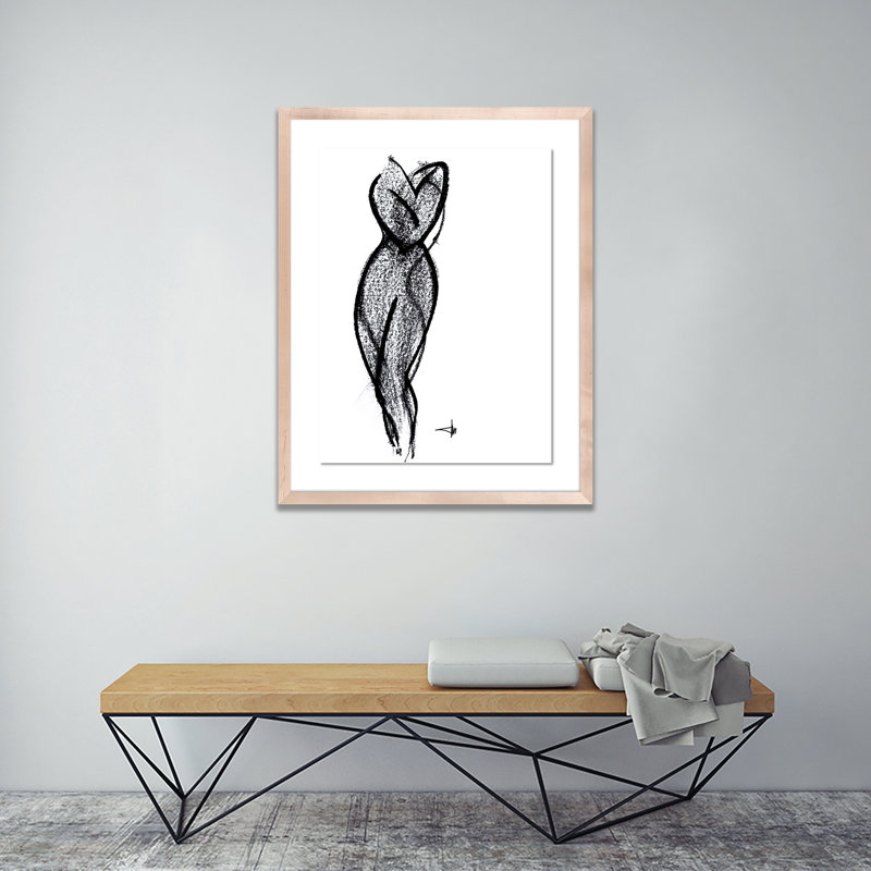 Nude 6 Print by Johan Gert Manschot, 48" H x 38" W x 2.5" D, Natural