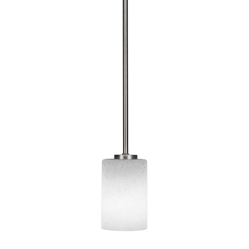 Mini-luminaire suspendu Atlas, Argent argent, Blanc