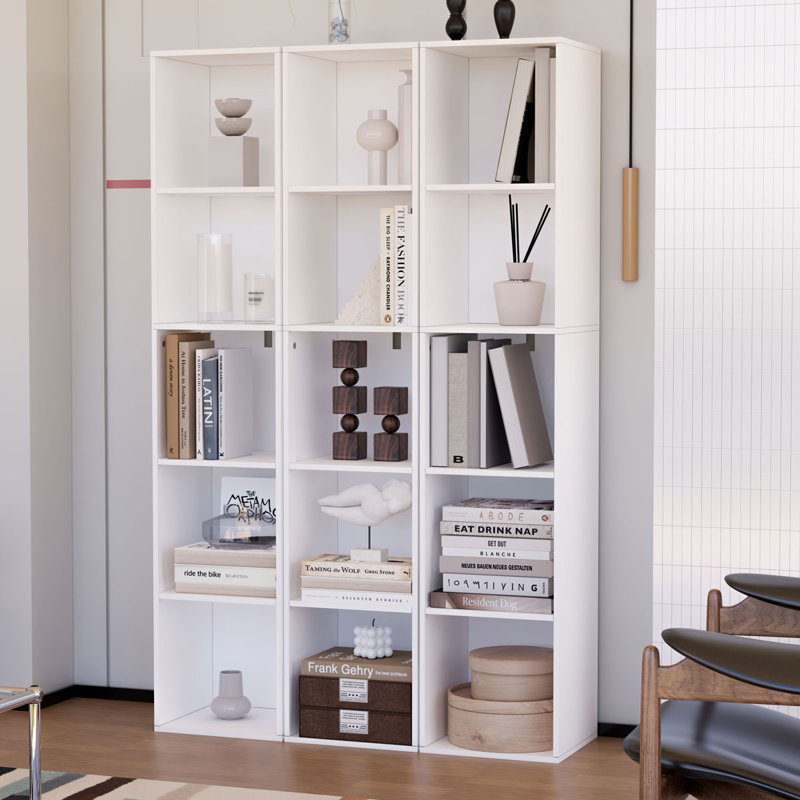 5-cube Bookcase, Freestanding Storage Cabinet, Closet Organizers And Storage For Bedroom, Study Room, Closet, White