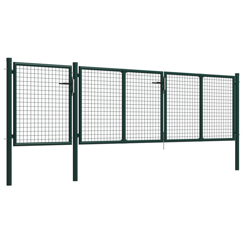 Adare 125cm H x 400cm W Green Metal Gate