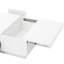 Table basse moderne avec plateau extensible et espace de rangement caché, table blanche élégante, 2 rangements et tiroirs, pour une vie fonctionnelle à la maison
