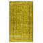 Tapis jaune à motif floral 5,3 x 8,6 pi surteint en jaune