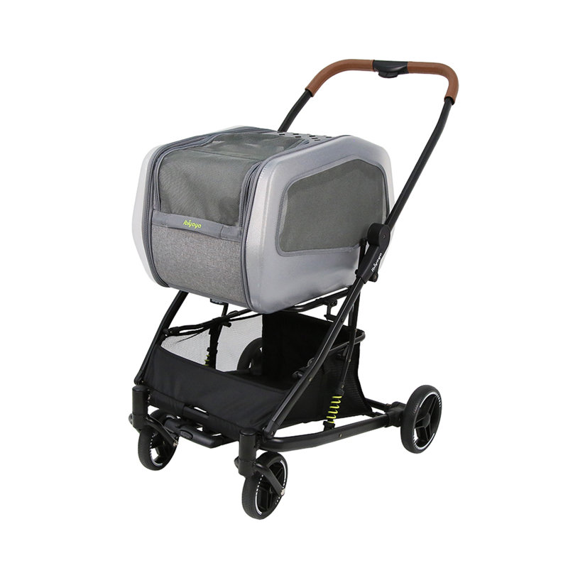 NeoRider Silver Mist Multi-Purpose Pet Stroller with Nylon Mesh