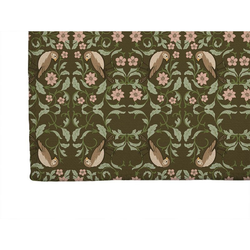 Tapis de cuisine fin et léger Tweetie, Rectangulaire 2 pi x 3 pi, Brun