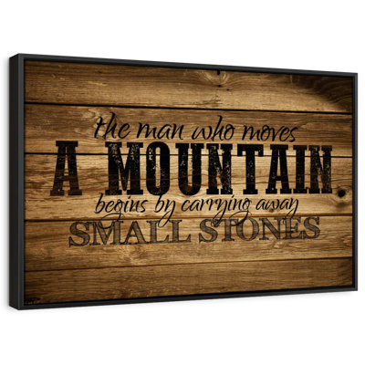 «Who Moves A Mountain Quote I», art mural