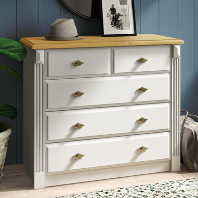 Eva Solid Wood 101cm W 4 - Drawer Chest of Drawers