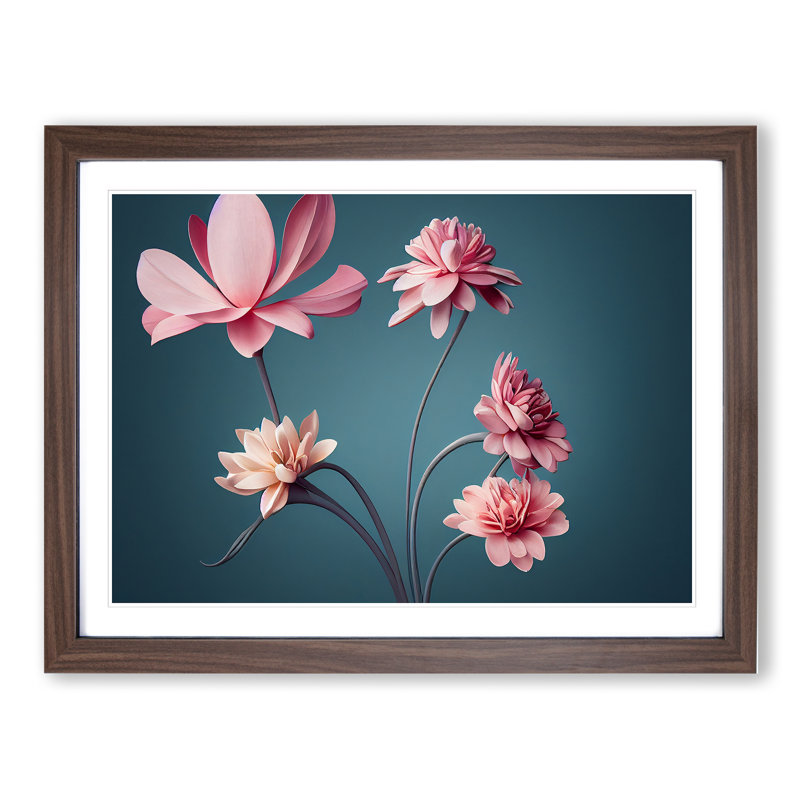 Unbelievable Flowers - Framed Print, 25cm H x 34cm W x 2cm D, Walnut