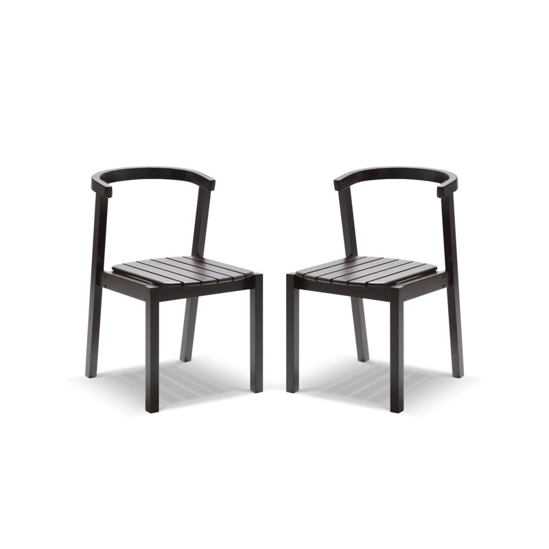Patio Dining Side Chair, Dark Brown