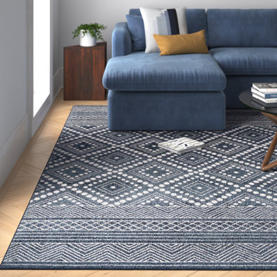 Tapis bleu Boney Southwestern