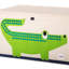 3 Sprouts  - Toy Chest Storage Box for Kids Playroom, Crocodile