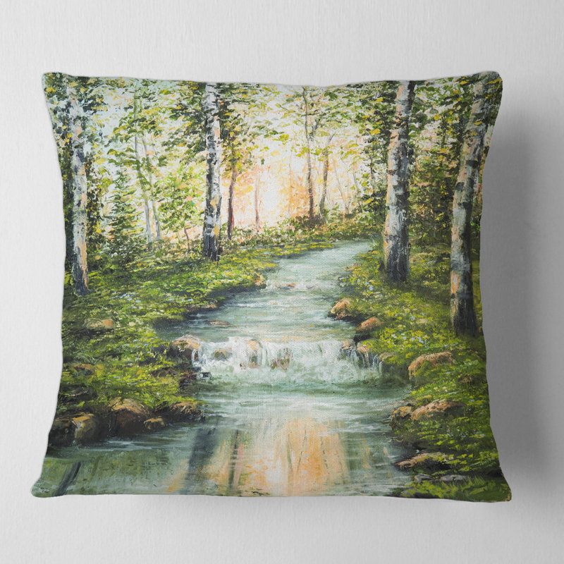 Housse et insert de coussin carré River, 18" x 18"