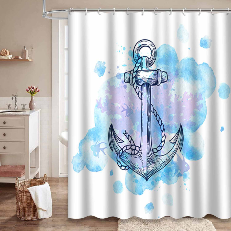 Rideau de douche imperméable avec 12 crochets, 72" L x 84" W