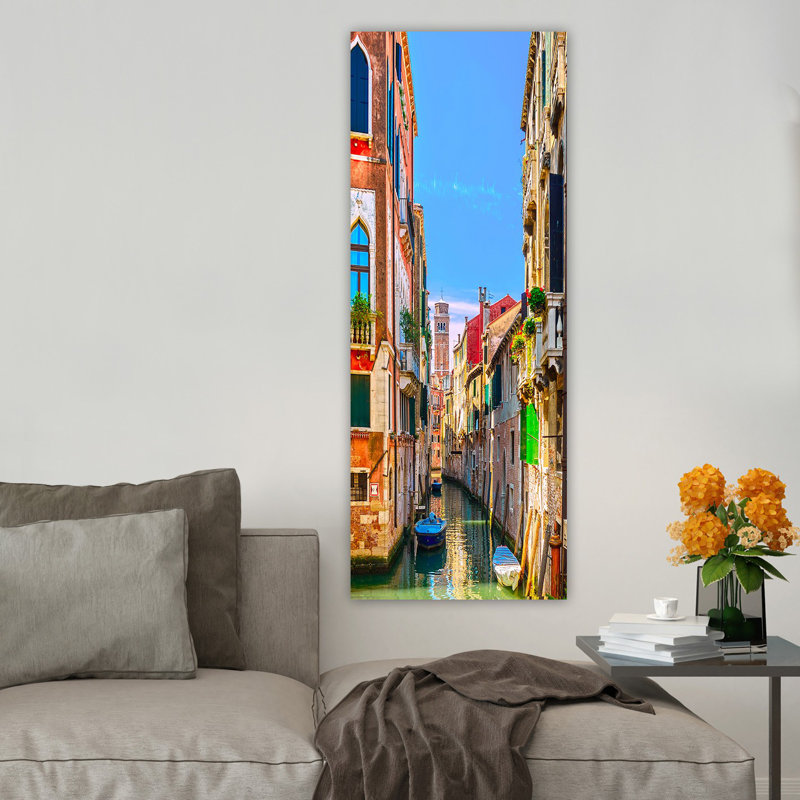Superbe peinture sur toile décorative, 11,8 po x 31,5 po | 100% toile, encadrée avec un cadre 100% bois (épaisseur: 1,6 po) | Parfait pour la décoration intérieure, le salon et le bureau, élégant et accrocheur