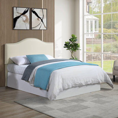 Zoe Cream Faux Leather Queen/Full Headboard