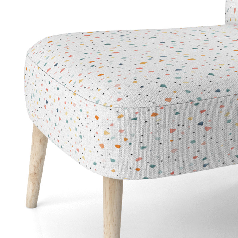 Chaise rembourrée Modern, Chaise d'appoint sans accoudoirs