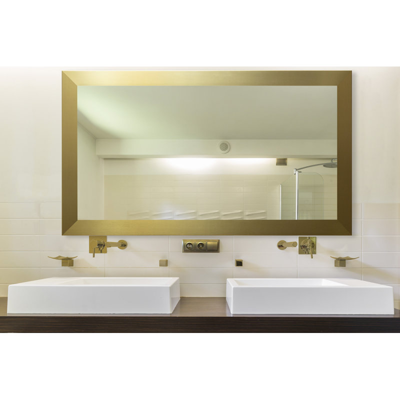 Viviano Wood Flat Mirror, 35" x 70"