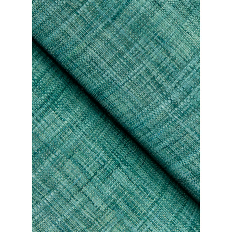 Twine Grass Cloth Wallpaper Roll, Teal