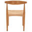 Chaise d'appoint en bois massif brun clair Hank