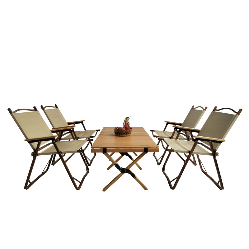 Multi-Function Foldable And Portable Dining Set, 1 Dining Table & 4 Folding Chairs