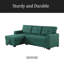 Canapé modulaire convertible rembourré avec méridienne coulissante-244882049-244882058