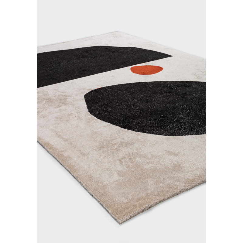 Tapis abstrait à pierres modernes, Rectangle 7 pi 10 po x 11 pi 2 po