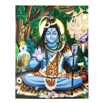 Blessing Shiva | Acrylic on Canvas Painting by Anjali