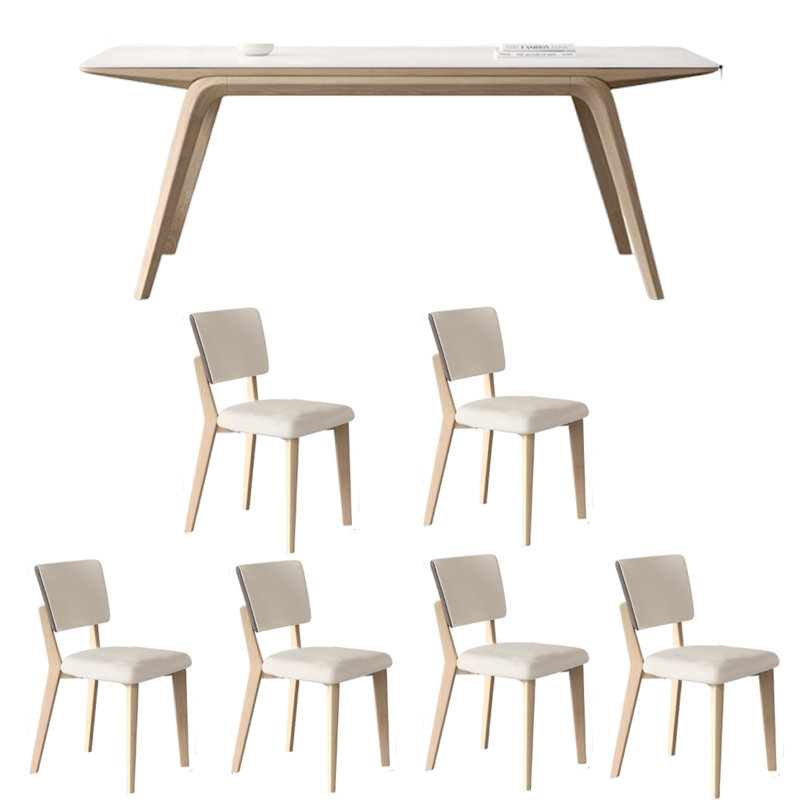 Rectangular Nordic dining table, 29.53"H x 70.87"L x 35.43"W