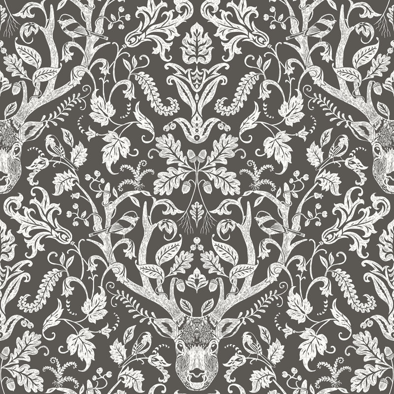 Rouleau de papier peint lisse Whitehurst, Brun
