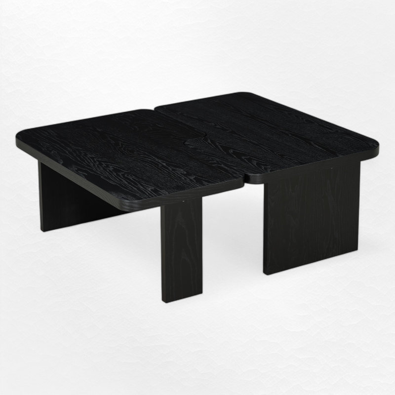 Ensemble de tables basses 2 pièces, Noir, noir, noir, noir