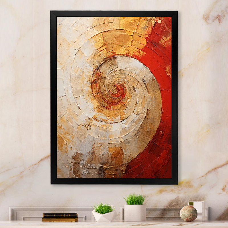 Orchimont - abstrait spirales sur toile_106147, H 32 po x l 24 po x P 1 po, Impression noire sur toile encadrée