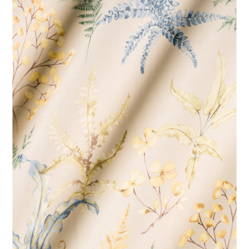 Wethersfield Fern Fabric, Khaki Blue